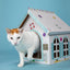 Breezy Beach Cottage Cardboard Cat Playhouse